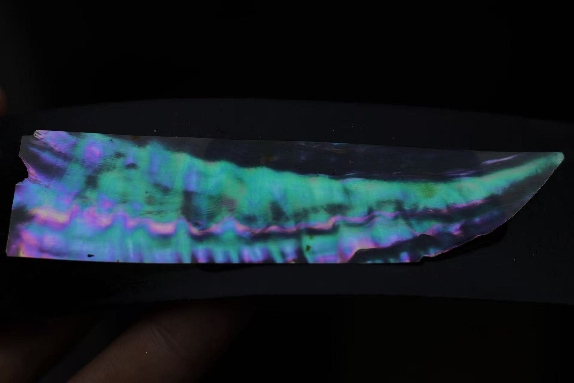 Abalone shell blade — iridescent detail